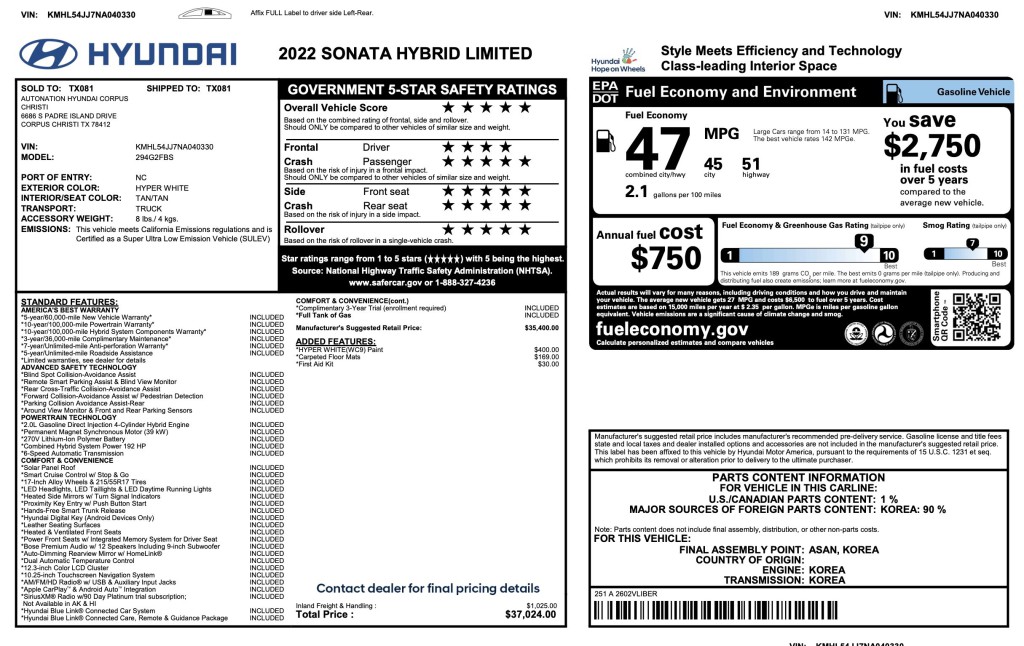 2022 Hyundai Sonata Image 3