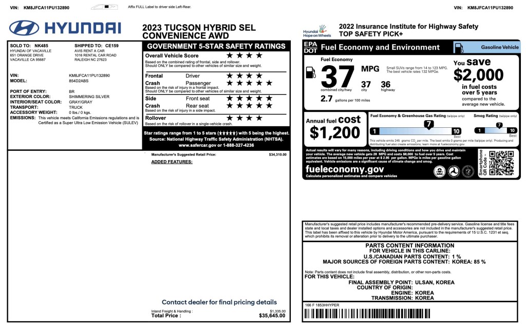 2023 Hyundai Tucson Image 11
