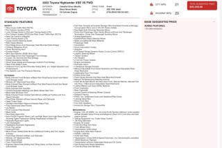 Image for 2022 Toyota Highlander XSE ID: 7046658