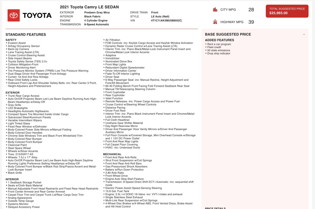 2021 Toyota Camry Image 6