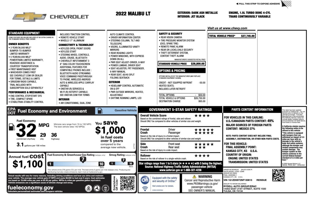 2022 Chevrolet Malibu Image 6