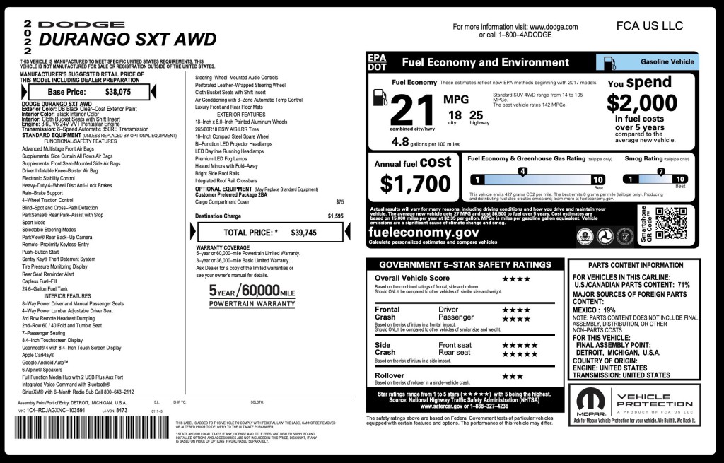 2022 Dodge Durango Image 10