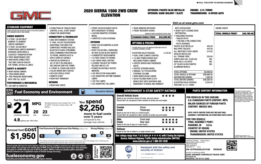 2020 GMC Sierra 1500 Image 3