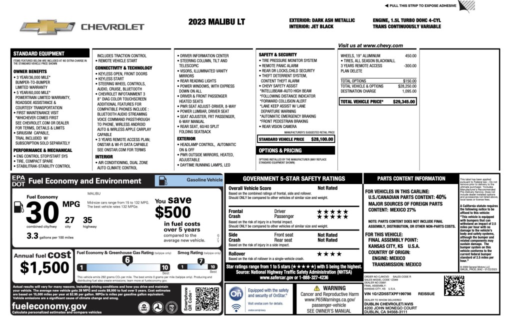 2023 Chevrolet Malibu Image 6