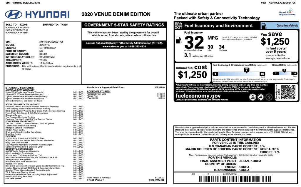 2020 Hyundai Venue Image 3