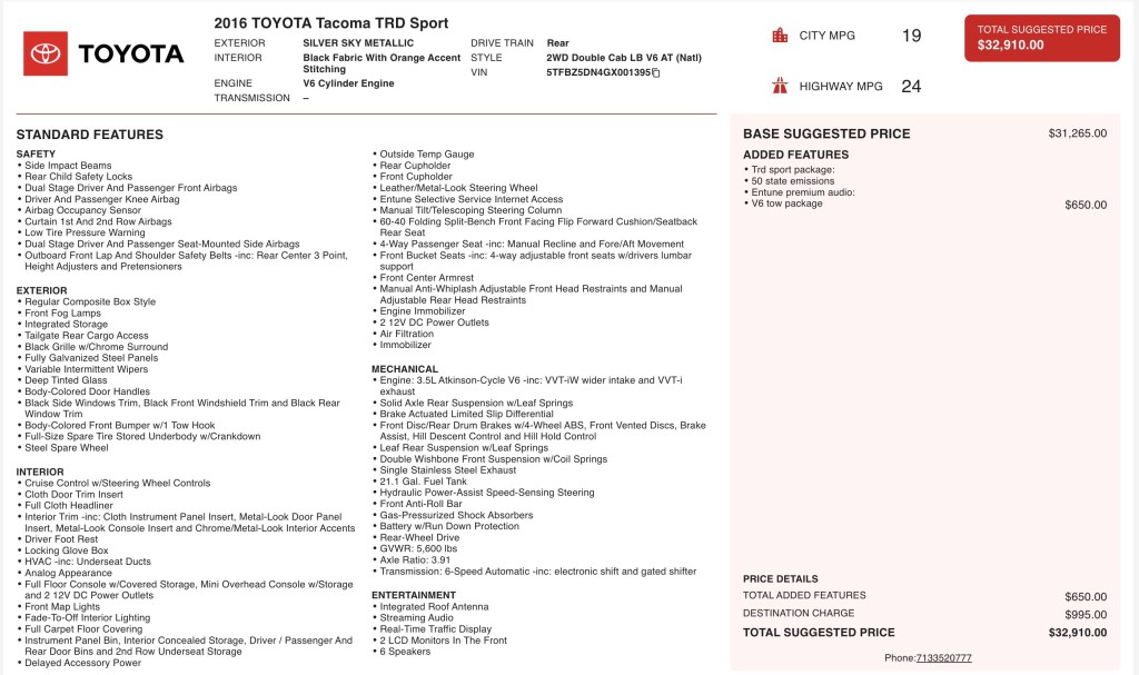 2016 Toyota Tacoma Image 3