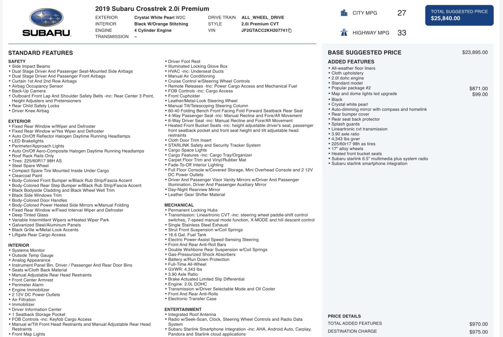 2019 Subaru Crosstrek Image 3