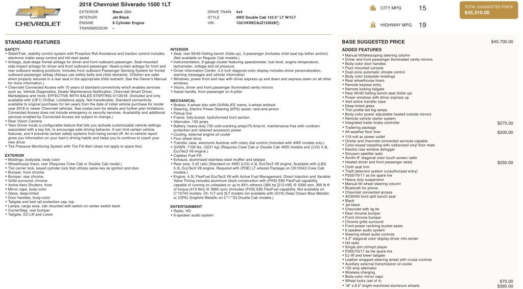 2018 Chevrolet Silverado 1500 Image 3