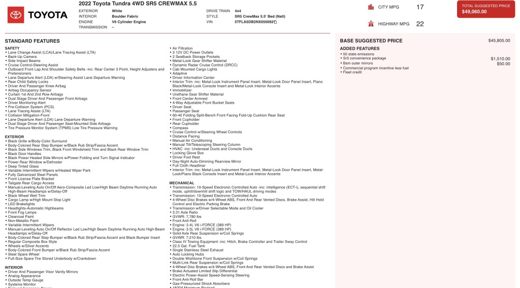 2022 Toyota Tundra Image 7