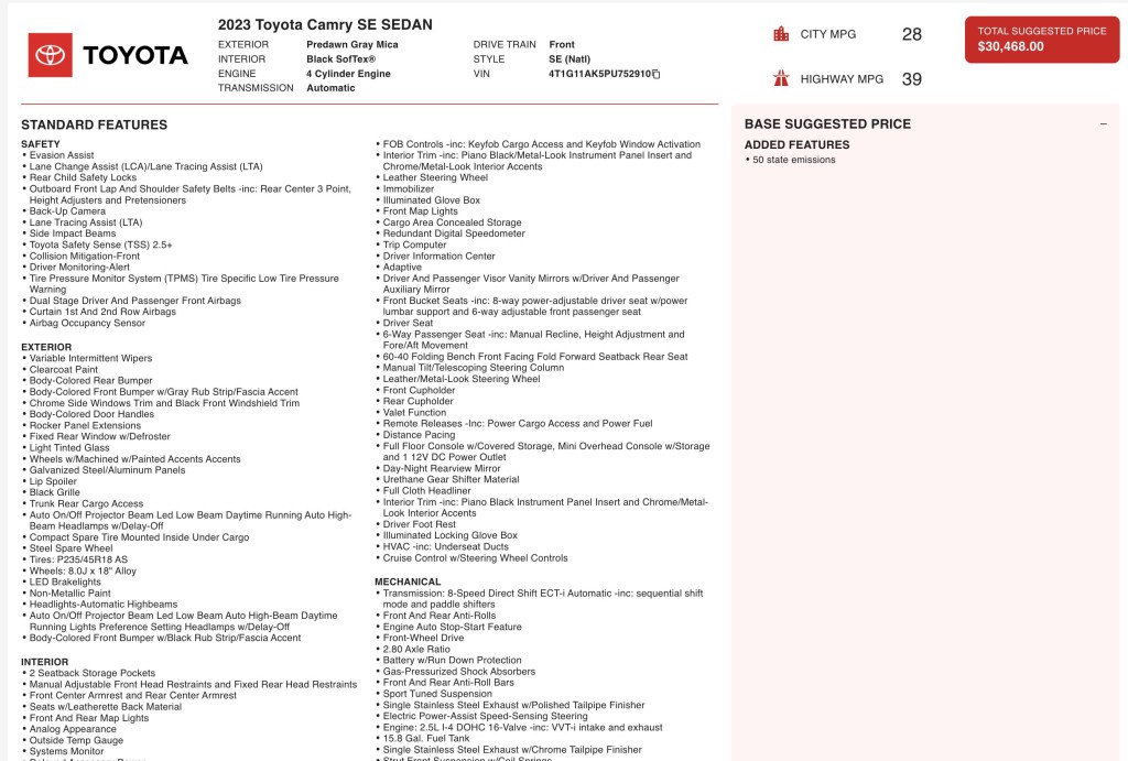 2023 Toyota Camry Image 3