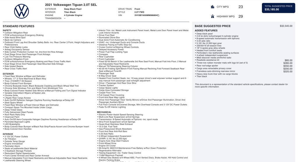 2021 Volkswagen Tiguan Image 3