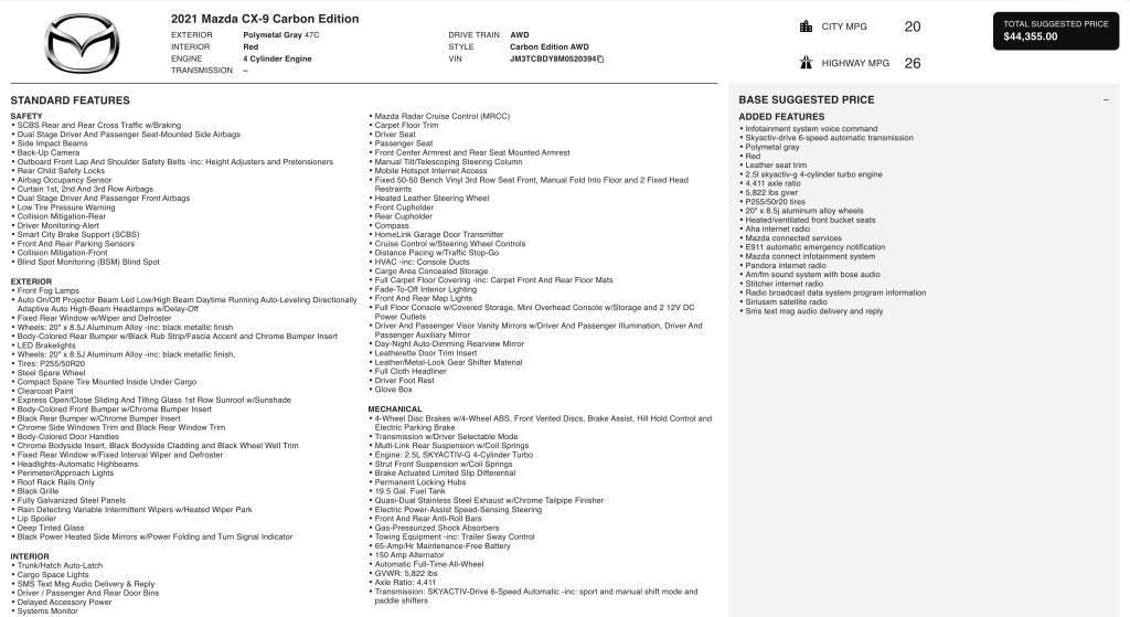 2021 Mazda CX-9 Image 6