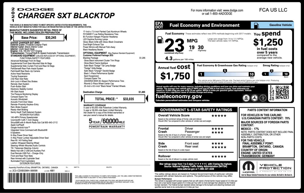 2021 Dodge Charger Image 3
