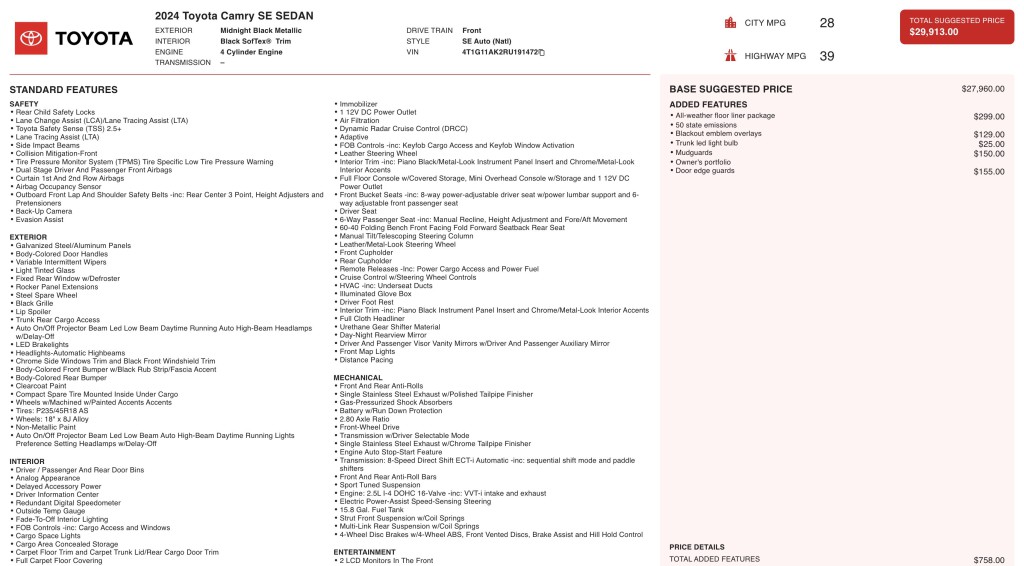 2024 Toyota Camry Image 6