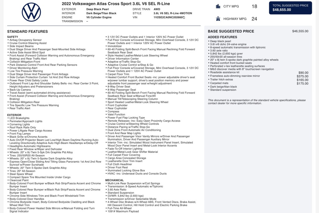 2022 Volkswagen Atlas Cross Sport Image 6