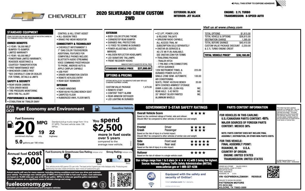 2020 Chevrolet Silverado 1500 Image 3