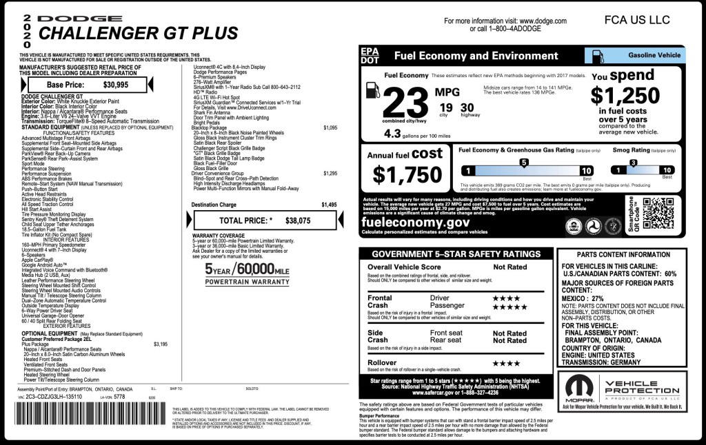 2020 Dodge Challenger Image 3