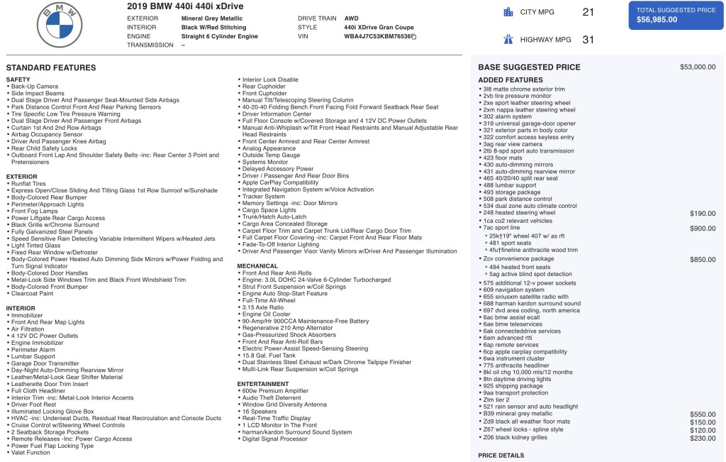 2019 BMW 4 Series Image 6