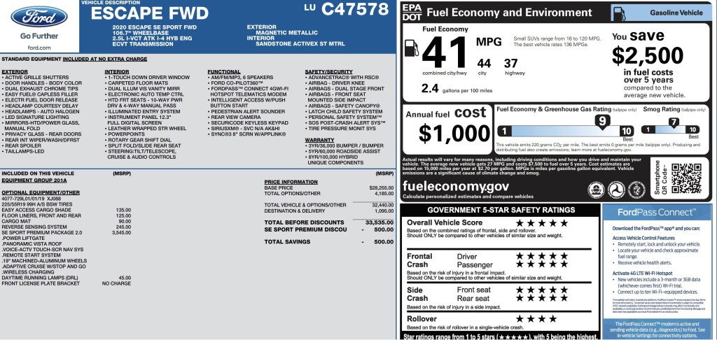 2020 Ford Escape Image 7