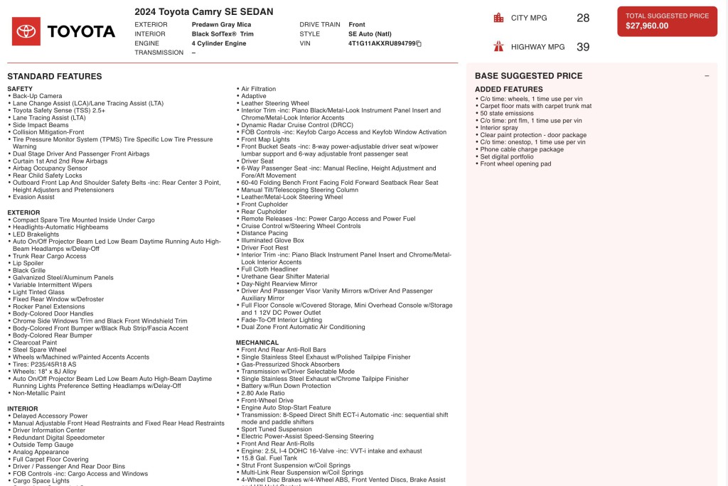 2024 Toyota Camry Image 11