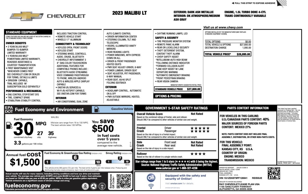 2023 Chevrolet Malibu Image 6