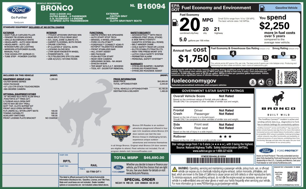 2022 Ford Bronco Image 6