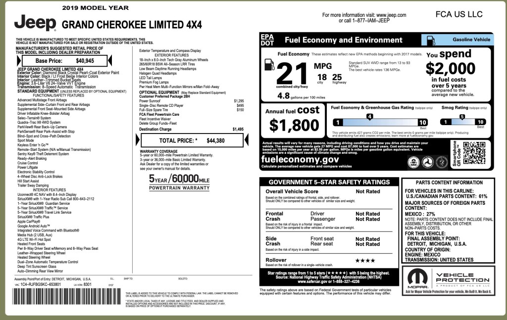 2019 Jeep Grand Cherokee Image 6