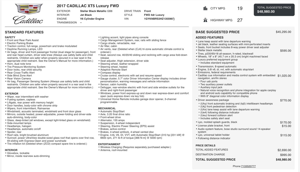 2017 Cadillac XT5 Image 6