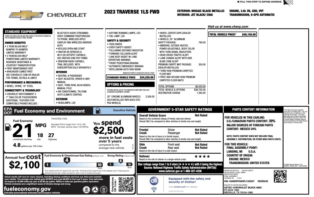 2023 Chevrolet Traverse Image 6