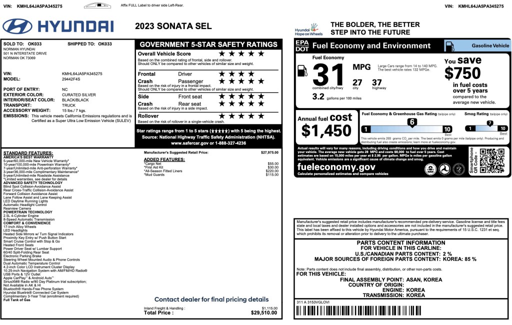 2023 Hyundai Sonata Image 6