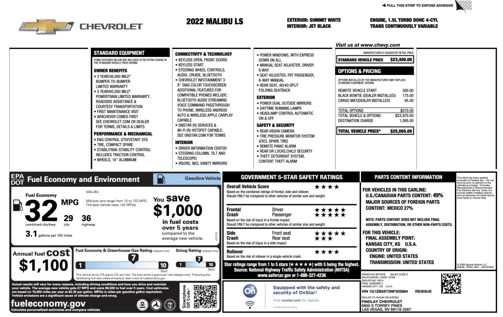 2022 Chevrolet Malibu Image 11