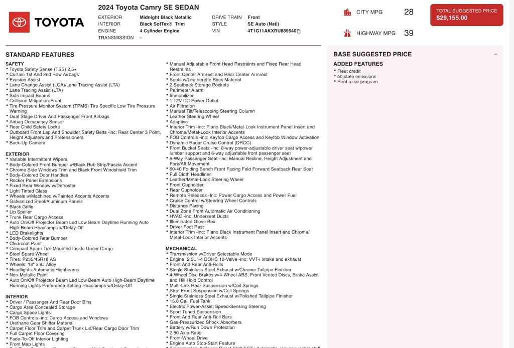 2024 Toyota Camry Image 6