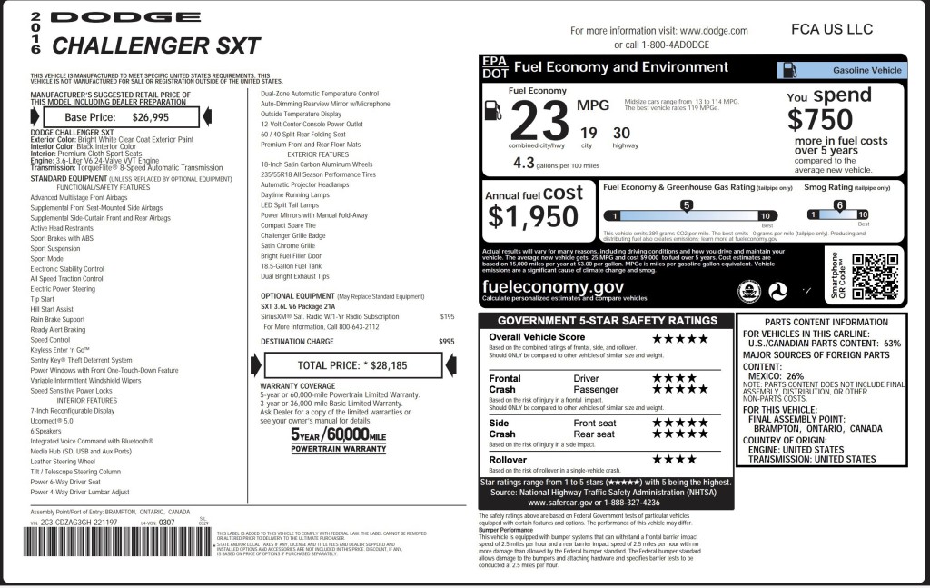 2016 Dodge Challenger Image 6