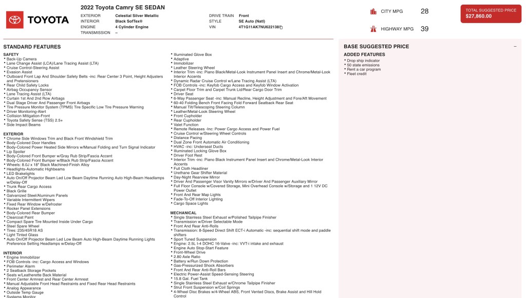 2022 Toyota Camry Image 6