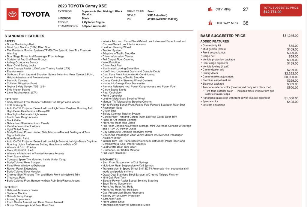 2023 Toyota Camry Image 7