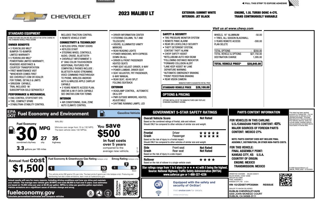 2023 Chevrolet Malibu Image 9
