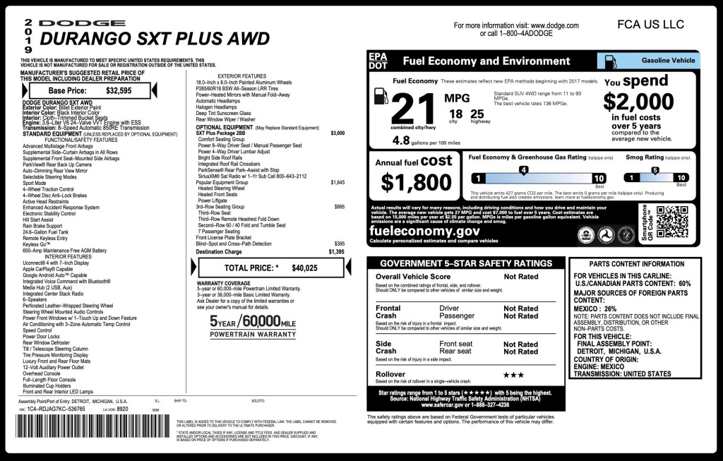 2019 Dodge Durango Image 6