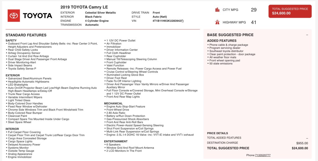 2019 Toyota Camry Image 11