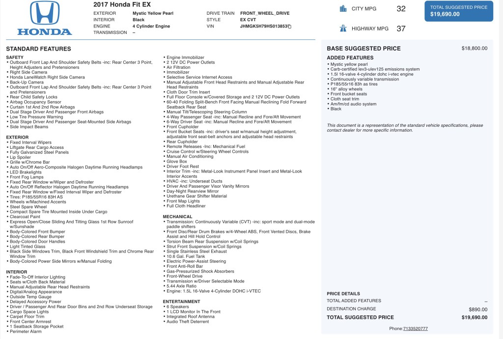 2017 Honda Fit Image 7