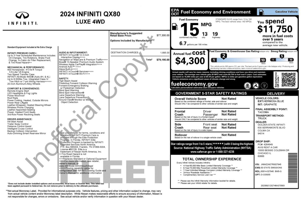2024 INFINITI QX80 Image 11