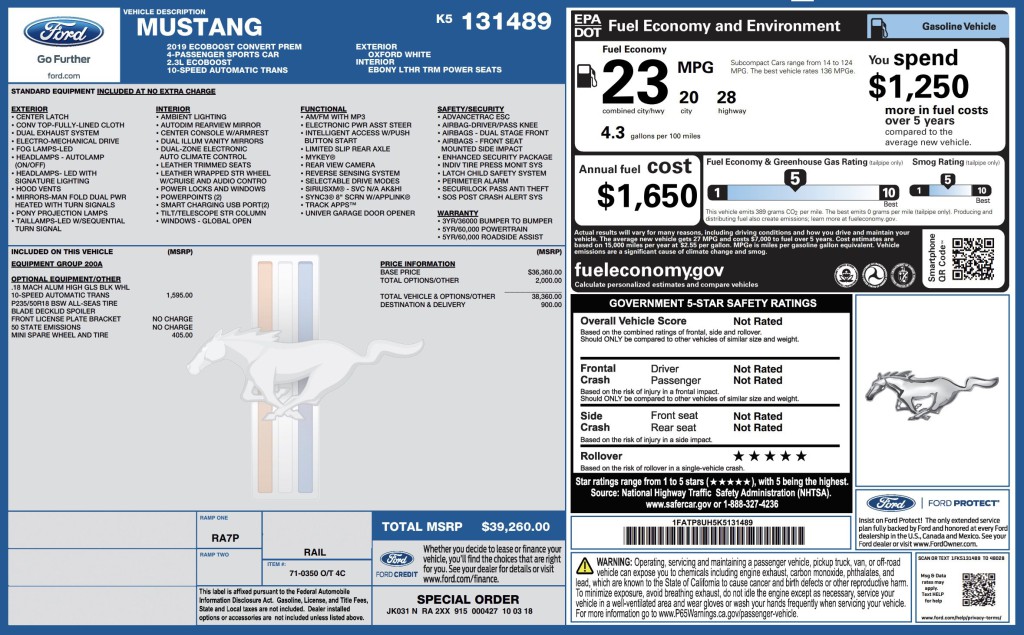 2019 Ford Mustang Image 3
