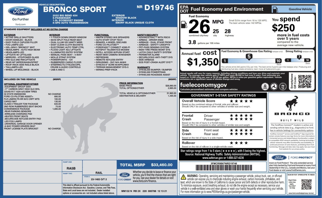 2022 Ford Bronco Image 1