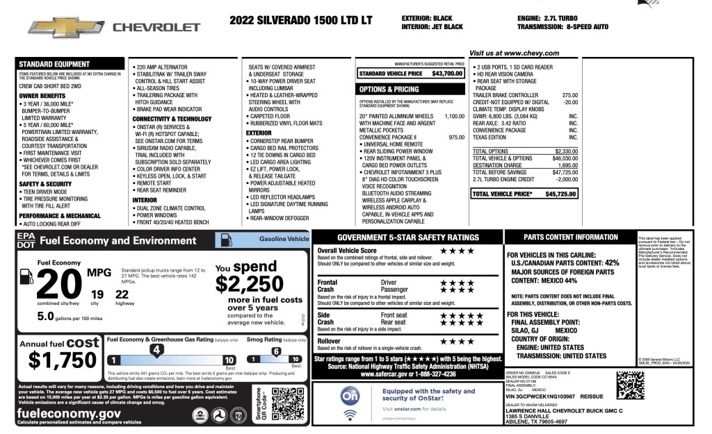 2022 Chevrolet Silverado 1500 Image 3