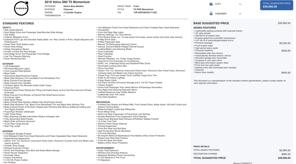 2019 Volvo S60 Image 11