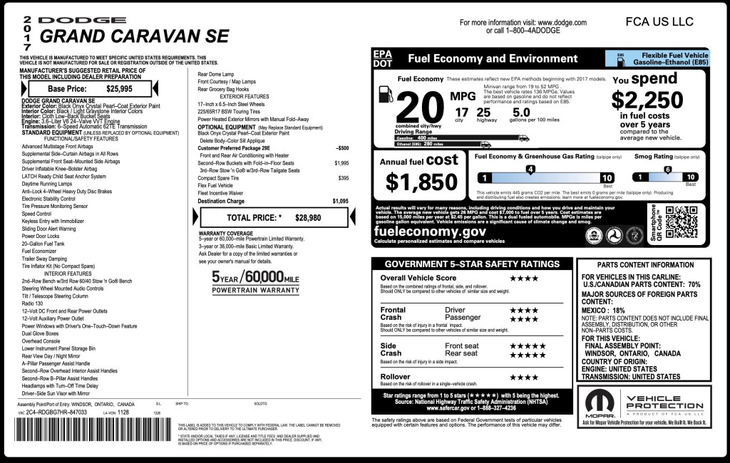2017 Dodge Grand Caravan Image 12