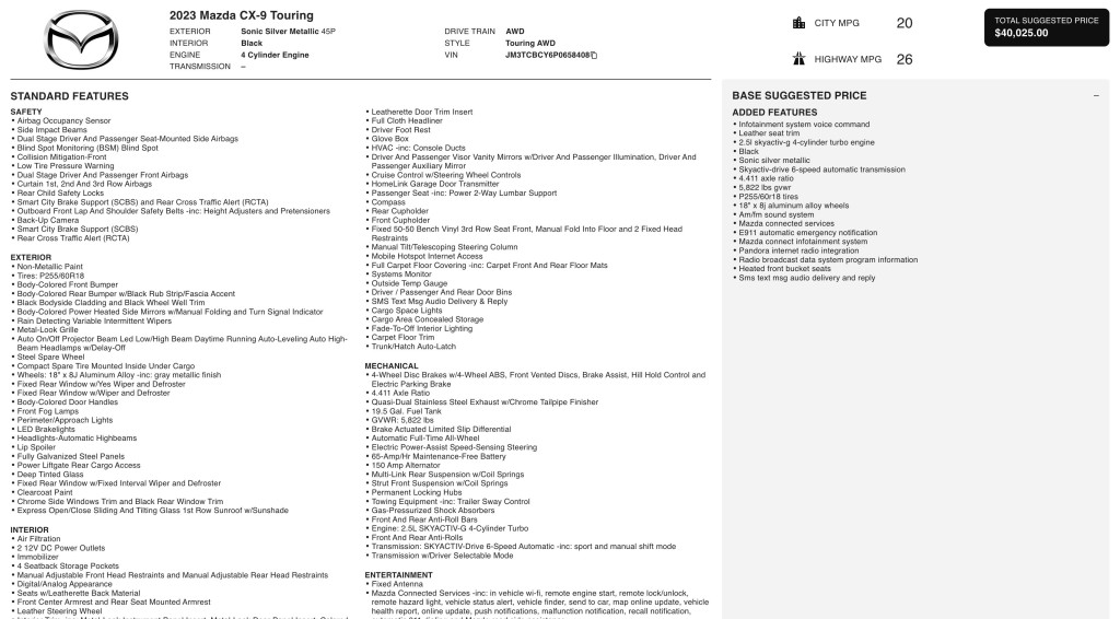 2023 Mazda CX-9 Image 7