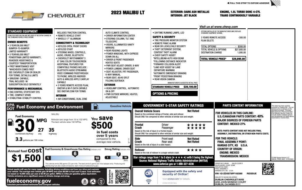 2023 Chevrolet Malibu Image 12