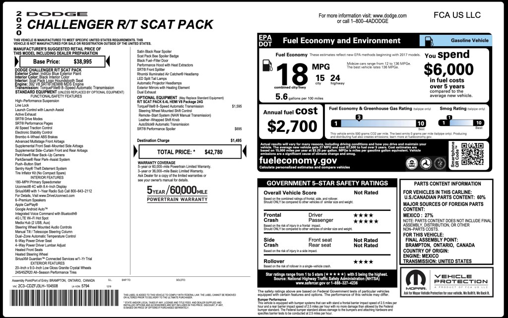 2020 Dodge Challenger Image 3
