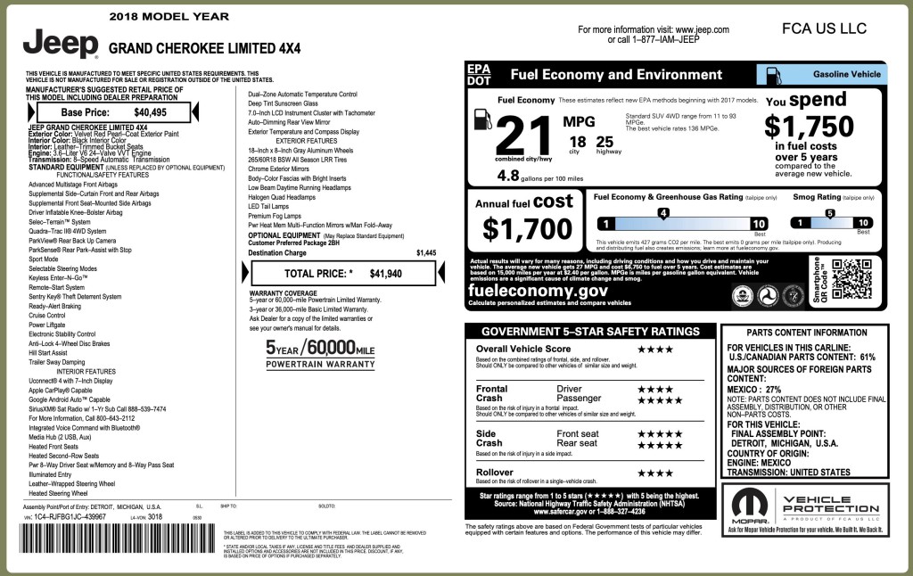 2018 Jeep Grand Cherokee Image 6