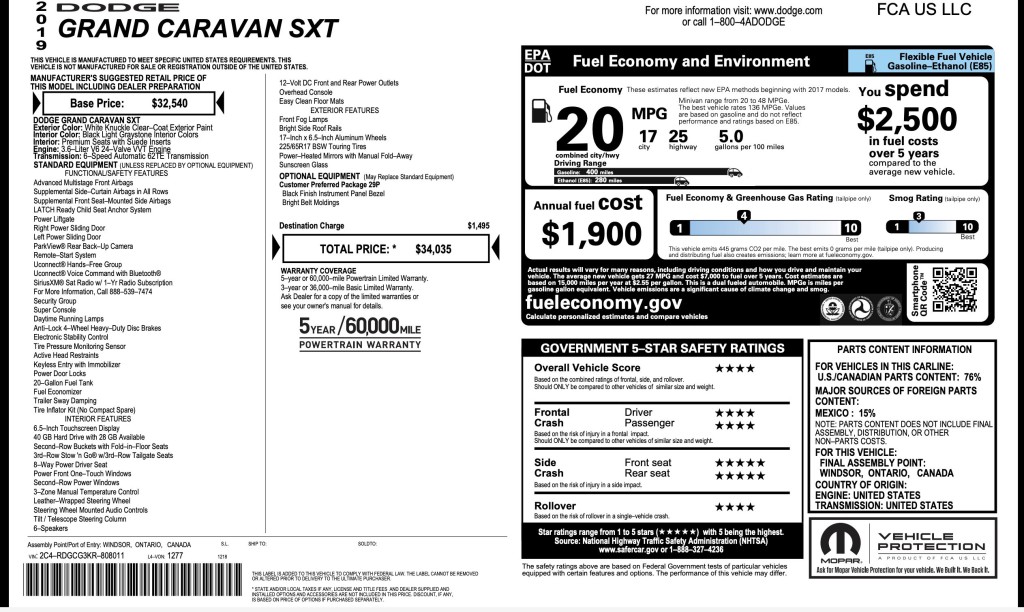 2019 Dodge Grand Caravan Image 7